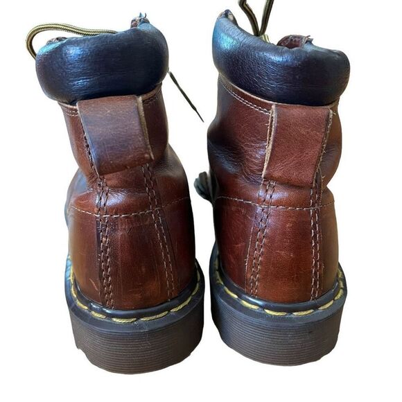 Dr. Martens 6-Eye Brown Leather Boots Size 9 Women’s - Picture 4 of 7